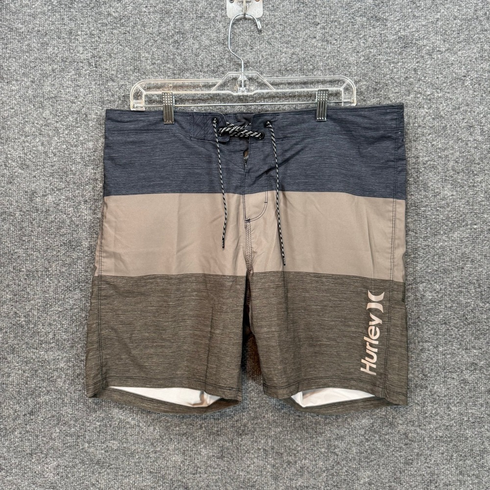 Hurley Board Shorts Mens 36 Multi Color Colorblock Surf Swim Trunks Beachwear